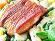 Putenschnitzel und Pasta mit Sahnesauce