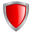 Vector red glass shield