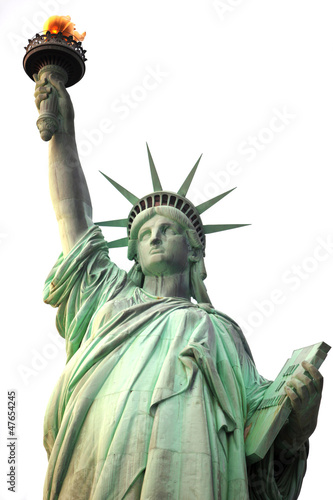 Photo: NY Statue of Liberty isolated on white NY Statue of Liberty isolated on white