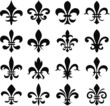 classic fleur de lys symbol set
