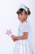 Little girl dressed as princess