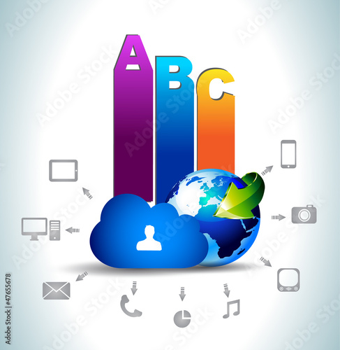 Vector: Cloud Computing concept background Cloud Computing concept background