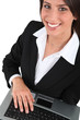 Businesswoman on laptop