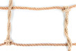 Frame composed of rope isolated on white
