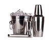 bar accessories with ice isolated