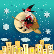 Befana moon in the city