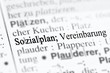 Sozialplan im Duden