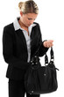 businesswoman searching through her bag