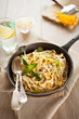 Whole Grain Linguine with Citrus Zest and Mint