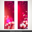 Valentine's Day vertical banners - vector set