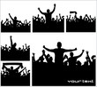 Vector: Set of posters for sports championships and concert Set of posters for sports championships and concert