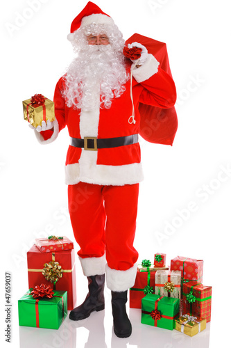 Photo: Santa Claus with sack of presents Santa Claus with sack of presents