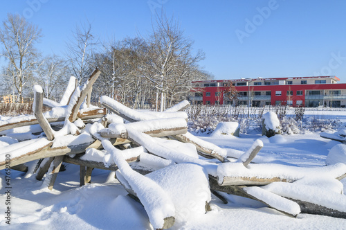 Photo: Winter auf dem Kindespielplatz Winter auf dem Kindespielplatz