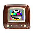Illustration: vintage tv showing test pattern 3d illustration vintage tv showing test pattern 3d illustration