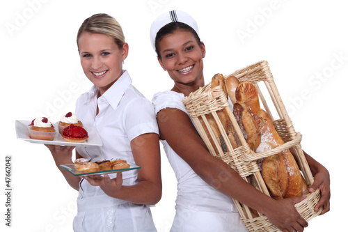 Photo: Two bakery workers Two bakery workers