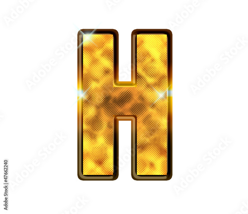 Illustration: H - Alphabet lettre de luxe en or H - Alphabet lettre de luxe en or