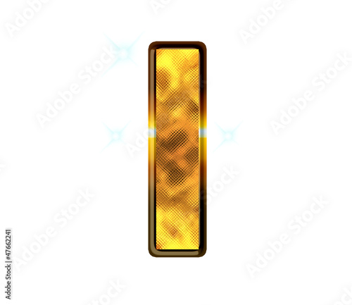 Illustration: I - Alphabet lettre de luxe en or I - Alphabet lettre de luxe en or