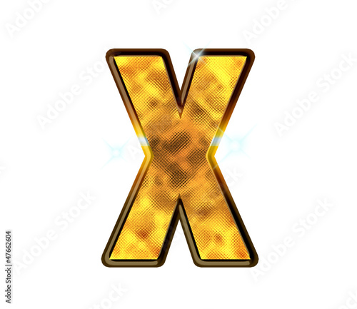 Illustration: X - Alphabet lettre de luxe en or X - Alphabet lettre de luxe en or