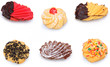 Photo: Assorted Italian Biscotti Cookies Over White Assorted Italian Biscotti Cookies Over White