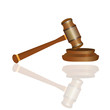 gavel on white background