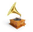 Photo: retro old gramophone retro old gramophone