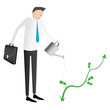 Growing business abstract illustration
