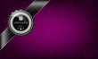 Purple gift card and black ribbon