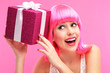 Young woman with gift