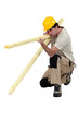 woodworker making a fence