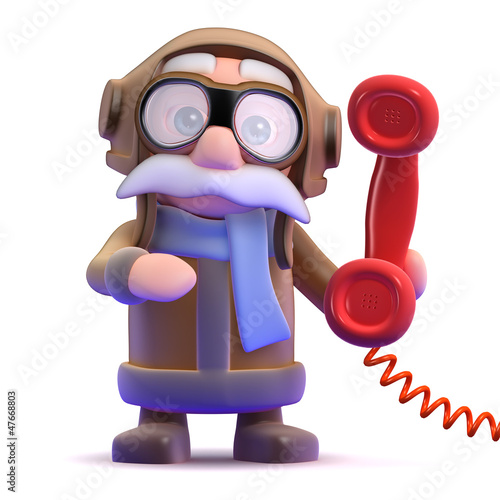 Illustration: Pilot answers the red phone Pilot answers the red phone
