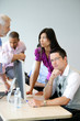 colleagues working in the office