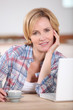 Woman drinking coffee