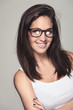 Photo: Sympathische Frau mit nerdy Brille Sympathische Frau mit nerdy Brille