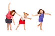 Photo: Happy little children dancing. Joyful party. Happy little children dancing. Joyful party.