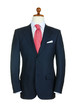 Male clothinh suit on stand isolated white
