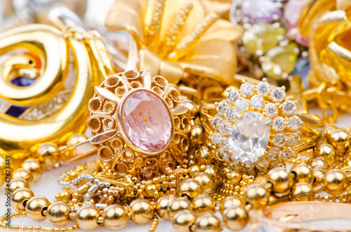 Photo: Large collection of gold jewellery Large collection of gold jewellery