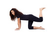Photo: Young Girl Doing Yoga Exercises Young Girl Doing Yoga Exercises