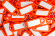 orange colored key rings