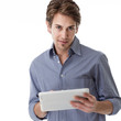 Young man with tablet