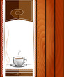 Vector: Cup of hot drink - coffee, tea. Menu for restaurant Cup of hot drink - coffee, tea. Menu for restaurant