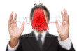 Business man  holding Heart and heart beats cardiogram