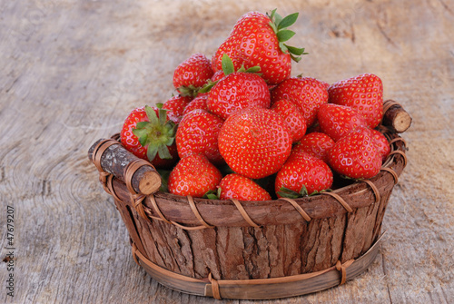 Photo: Basket of strawberries Basket of strawberries