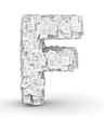 Letter F, page documents font