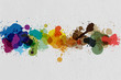Paper texture with watercolor splatter, Vector template design