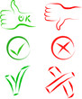 Vector: yes ok no cancel sign set vector yes ok no cancel sign set vector