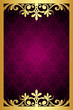 Vector maroon frame with gold ornament