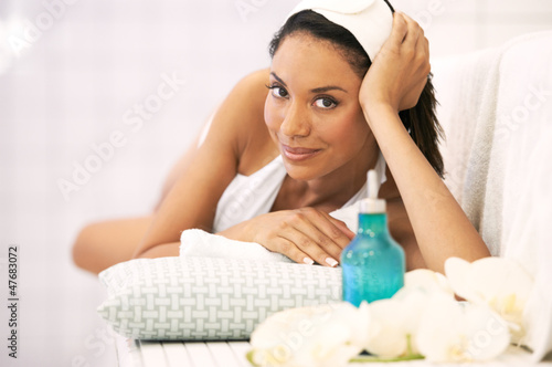 Photo: Relaxing after a hot bath Relaxing after a hot bath
