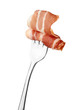Foto: bacon on fork bacon on fork
