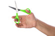 Hand with scissors