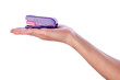 Hand with plastic stapler
